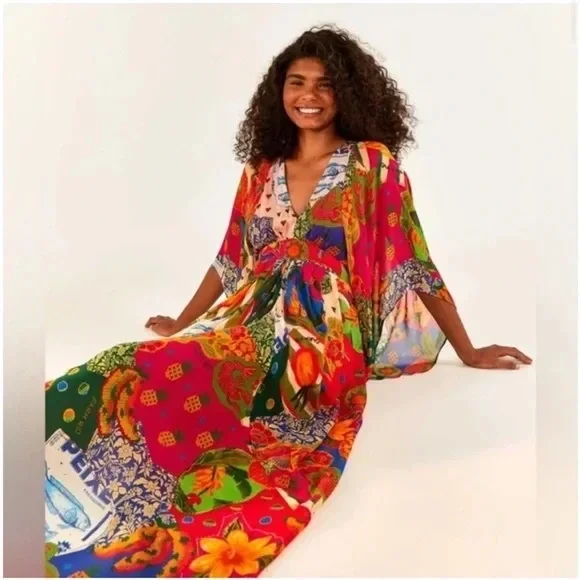 Farm Rio Sunny Mix Maxi Dress - Picture 11 of 13